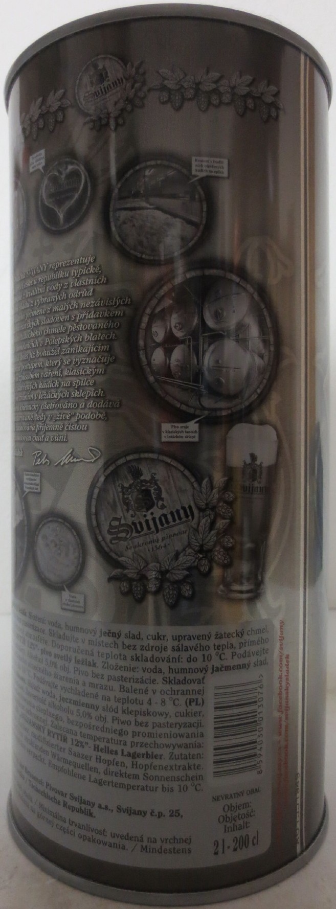 Svijany SVIJANSKÝ RYTÍŘ PLECHOVKA nejen PRO CHLAPY (200cl) č.1