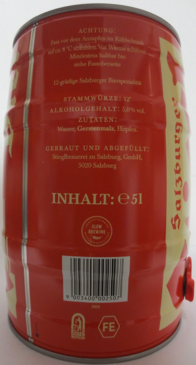 Salzburger Stiegl Bier (5L) Nr.1