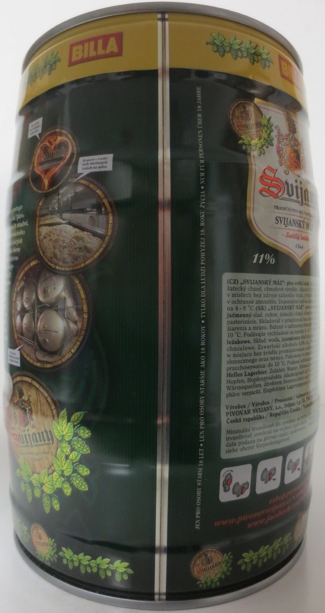 Svijany SVIJANSKÝ MÁZ - Světlý ležák - 1564 - BILLA