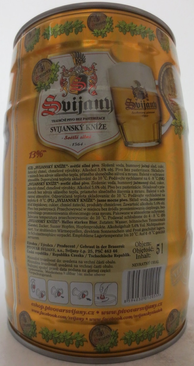 Svijany SVIJANSKÝ KNÍŽE - Světlé silné - 1564 -