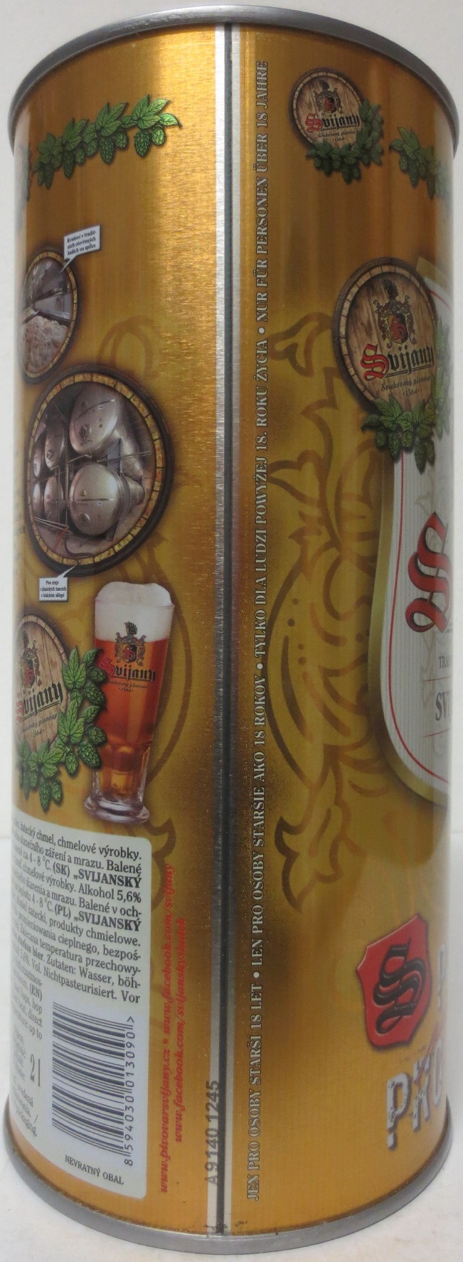 Svijany SVIJANSKÝ KNÍŽE Světlé silné PLECHOVKA PRO CHLAPY (200cl) č.2 