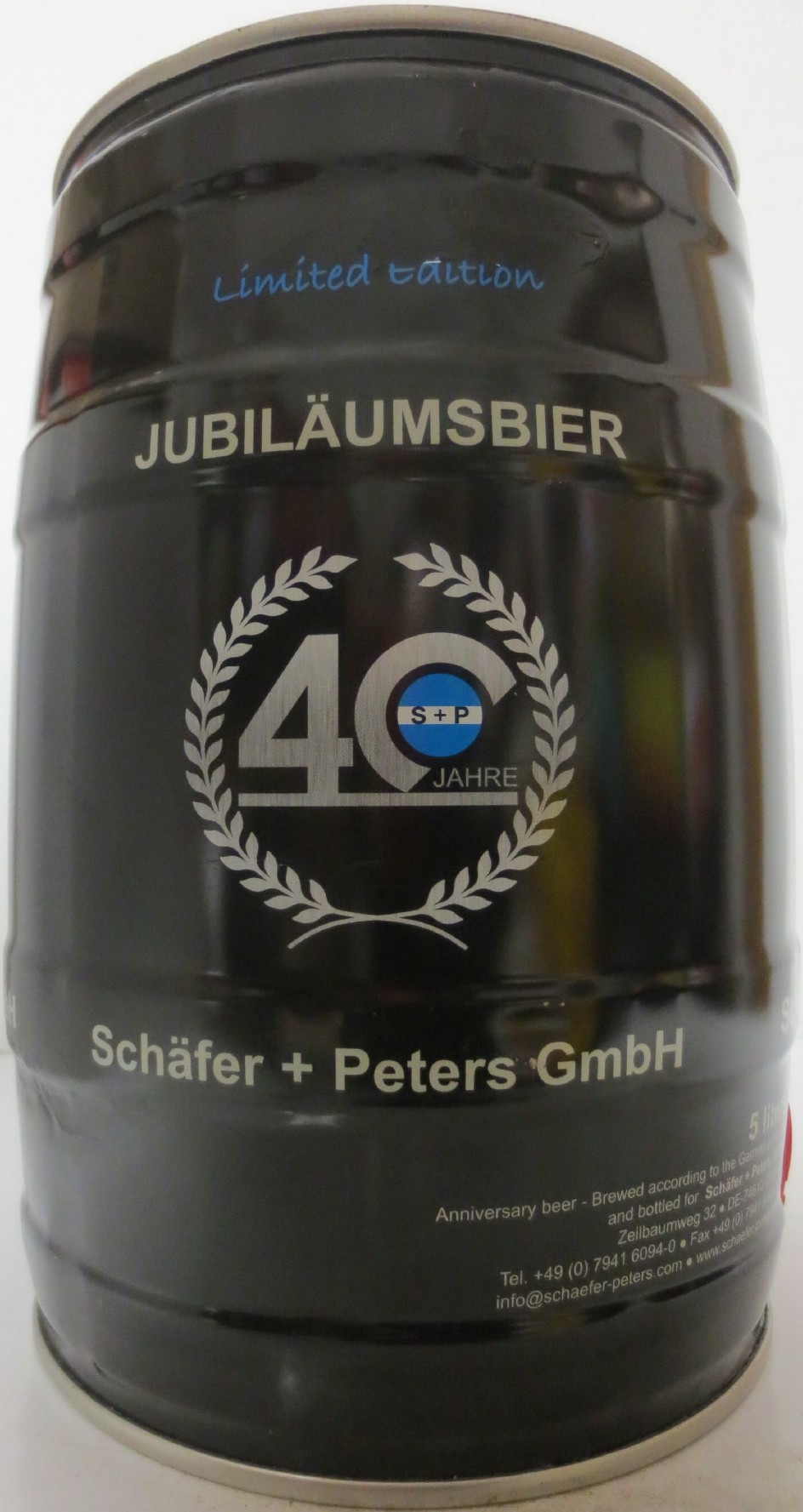 Schäfer + Peters GmbH JUBILÄUMSBIER 40 JAHRE (5L) Nr.1