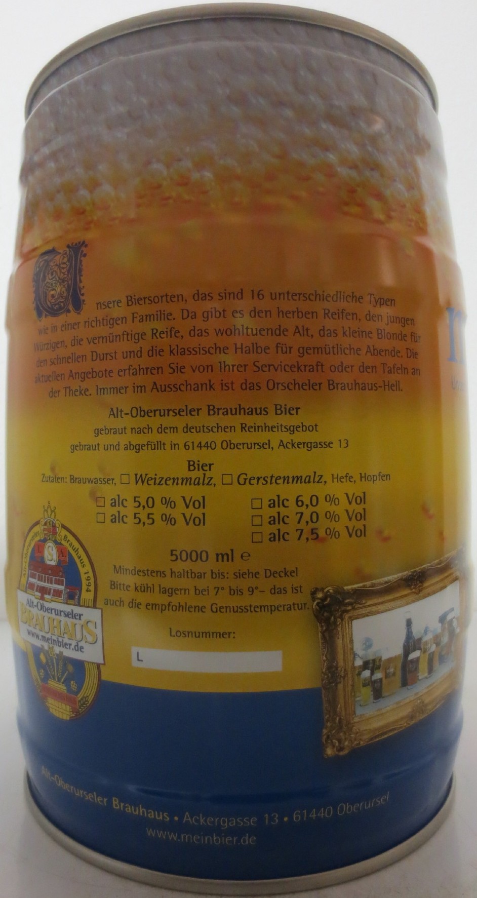 BRAUHAUS Alt-Oberurseler meinbier (5L) Nr.1 