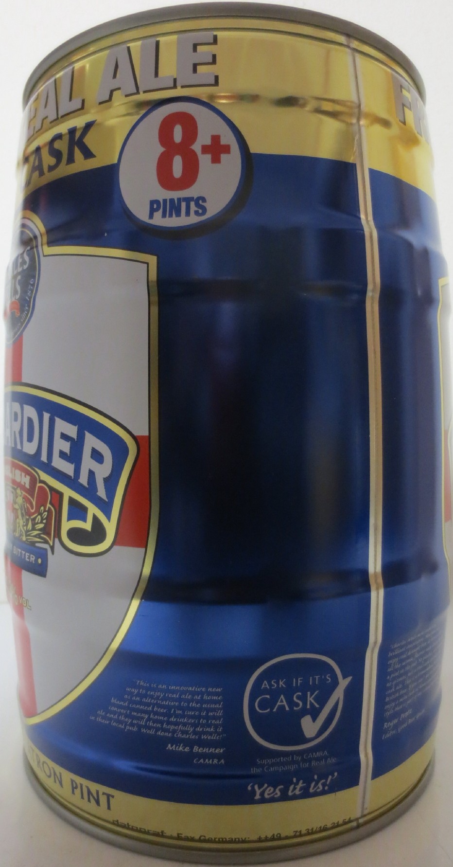 BOMBARDIER ENGLISH PREMIUM BITTER (5L) Nr.2 