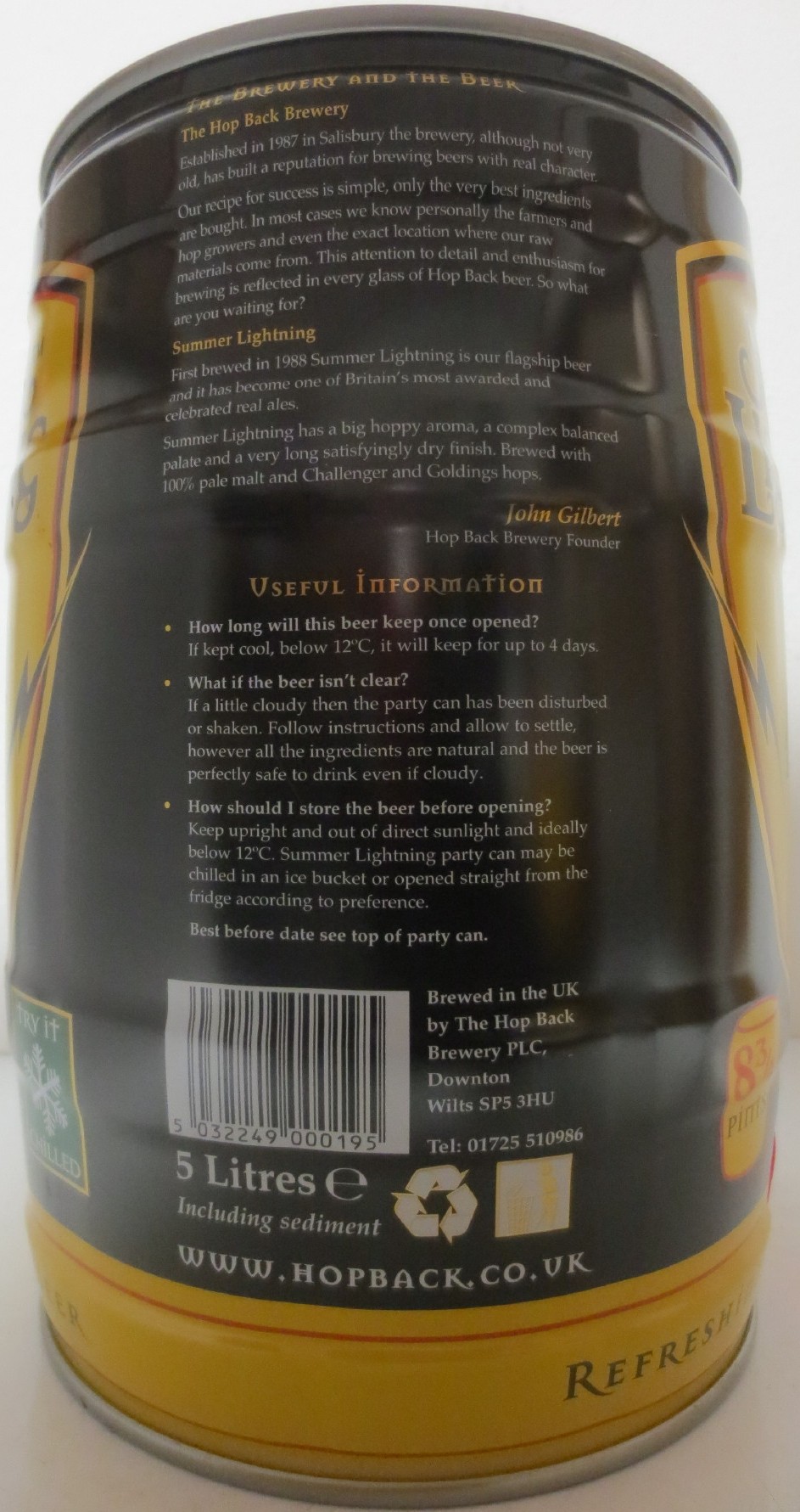 HOP BLACK BREWERY Summer LICHTING AWARD WINNING (5L) Nr.1 
