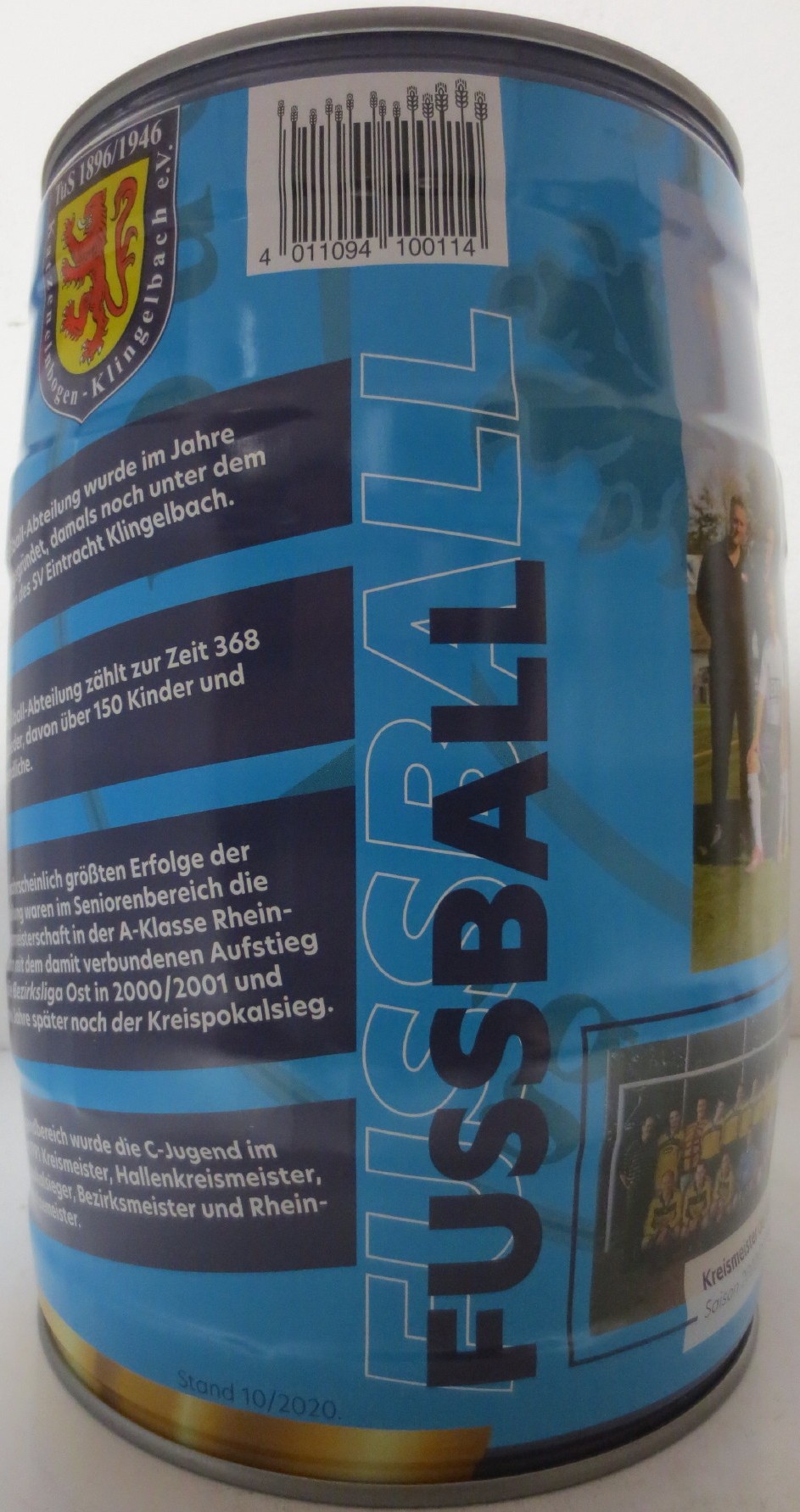 Hachenburger Pils Senioren Fußball-Mannchaft des TuS K-K Saison 2018-2019! (5L) Nr.1 