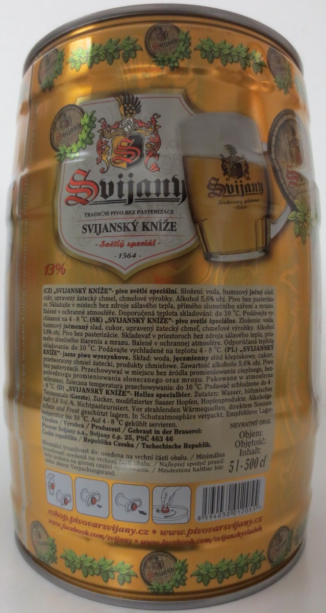 Svijany SVIJANSKÝ KNÍŽE - světlý speciál - 1564 -